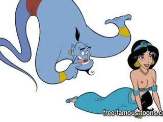 Aladdin 和 茉莉 xxx 夹 滑稽模仿