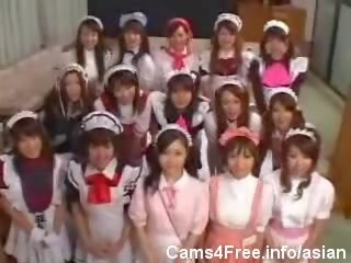 Asiatisk japansk tenåring orgie!